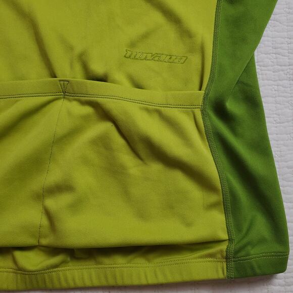 Novara Cycling Top Two Tone Green Half Zip Active Bike Jersey Back Pocket S - Picture 9 of 9